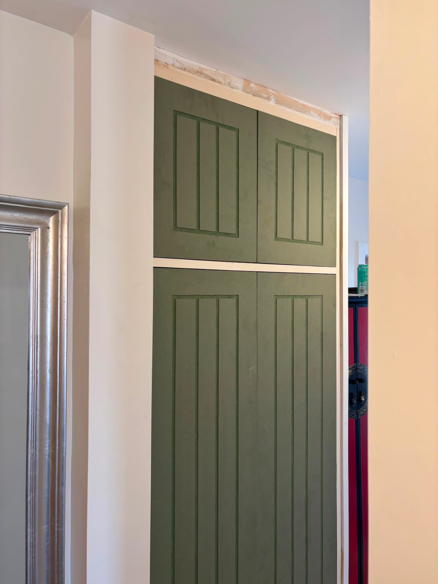 Sage green fitted storage — Fitted wardrobes in Adwick le Street