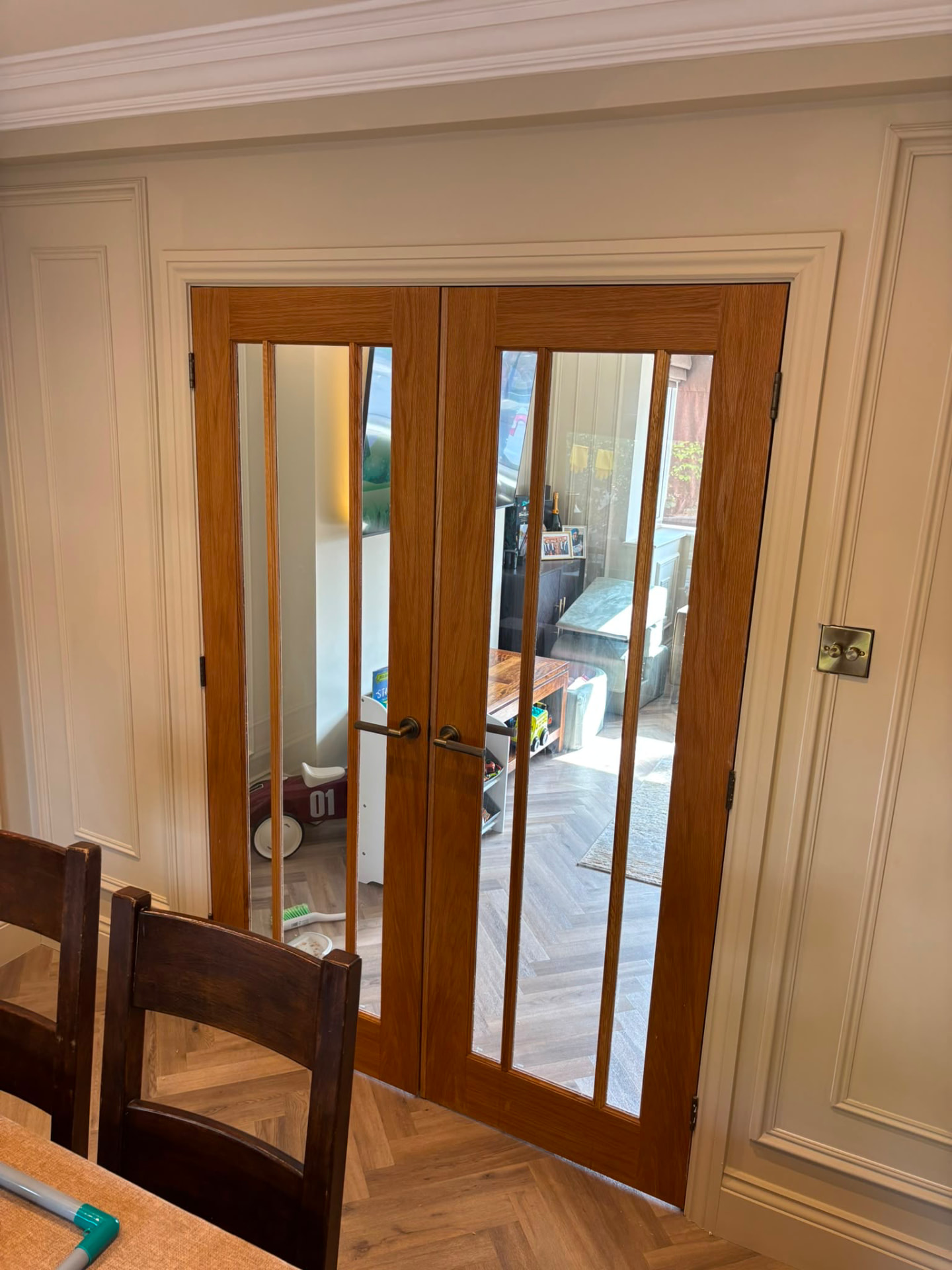 Oak glazed double doors — Doors in Sprotbrough