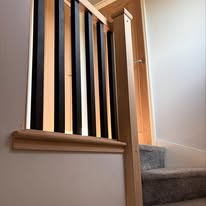 Oak staircase & spindle refit — Staircase in Bentley